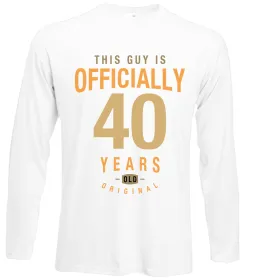 Лонгслив Officially 40 years Белый фото