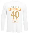 Лонгслив Officially 40 years Белый фото