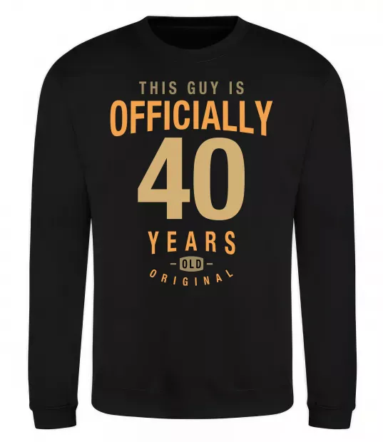 Світшот Officially 40 years Чорний фото