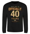 Світшот Officially 40 years Чорний фото