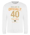 Світшот Officially 40 years Білий фото