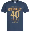 Мужская футболка Officially 40 years Темно-синий фото
