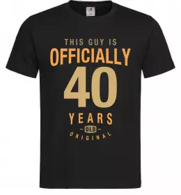 Мужская футболка Officially 40 years Черный фото