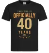Мужская футболка Officially 40 years Черный фото