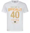 Мужская футболка Officially 40 years Белый фото