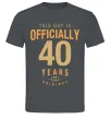 Мужская футболка Officially 40 years Графит фото