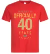 Мужская футболка Officially 40 years Красный фото