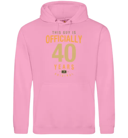 Мужская толстовка (худи) Officially 40 years Розовый фото