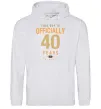 Мужская толстовка (худи) Officially 40 years Серый меланж фото
