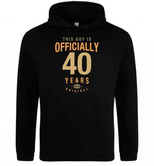 Жіноча толстовка (худі) Officially 40 years Чорний фото