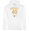 Жіноча толстовка (худі) Officially 40 years Білий фото