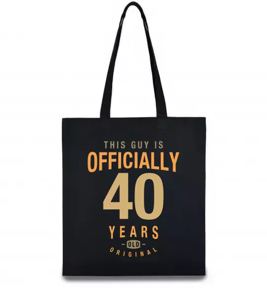 Эко-сумка Officially 40 years Черный фото