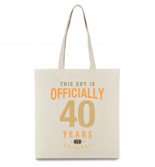 Эко-сумка Officially 40 years Бежевый фото