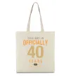 Эко-сумка Officially 40 years Бежевый фото