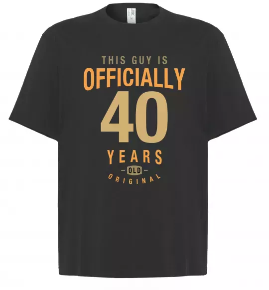 Футболка Оверсайз Officially 40 years Черный фото