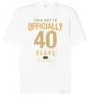 Футболка Оверсайз Officially 40 years Белый фото