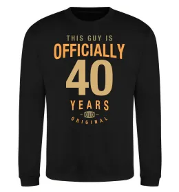 Свитшот Officially 40 years Черный фото