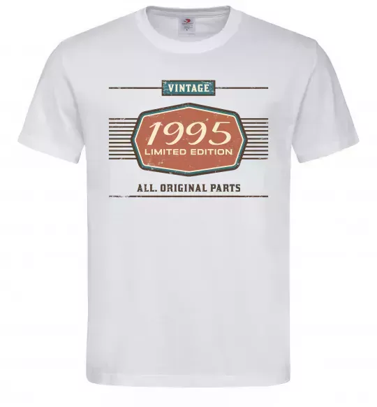 Мужская футболка Vintage limited edition original parts Белый фото