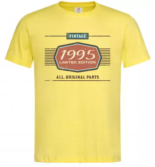 Мужская футболка Vintage limited edition original parts Лимонный фото