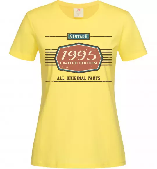 Женская футболка Vintage limited edition original parts Лимонный фото