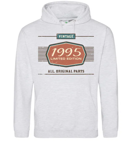 Чоловіча толстовка (худі) Vintage limited edition original parts Сірий меланж фото