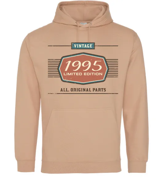 Чоловіча толстовка (худі) Vintage limited edition original parts Пісочний фото