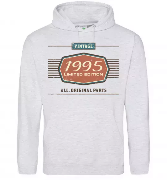 Женская толстовка (худи) Vintage limited edition original parts Серый меланж фото