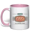 Чашка з кольоровою ручкою Vintage limited edition original parts Ніжно рожевий фото