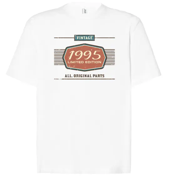 Футболка Оверсайз Vintage limited edition original parts Белый фото