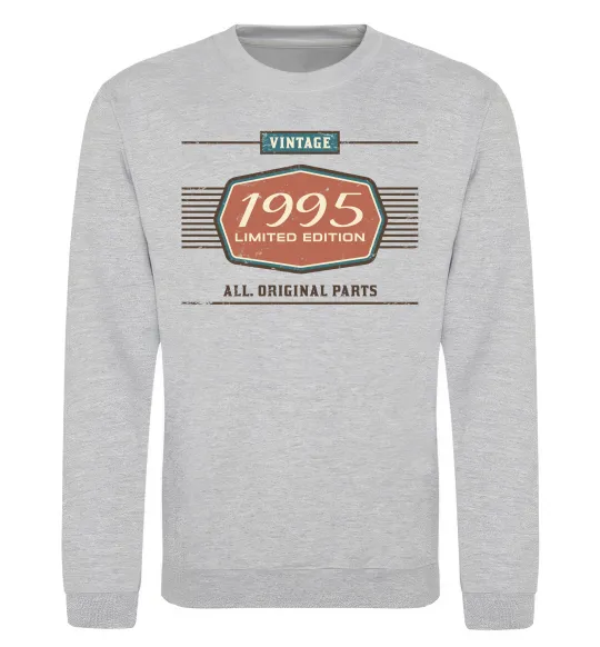Свитшот Vintage limited edition original parts Серый меланж фото