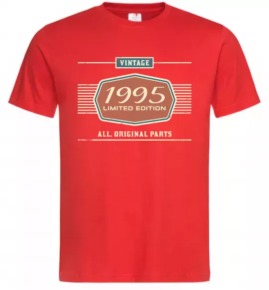 Мужская футболка Vintage limited edition original parts Красный фото