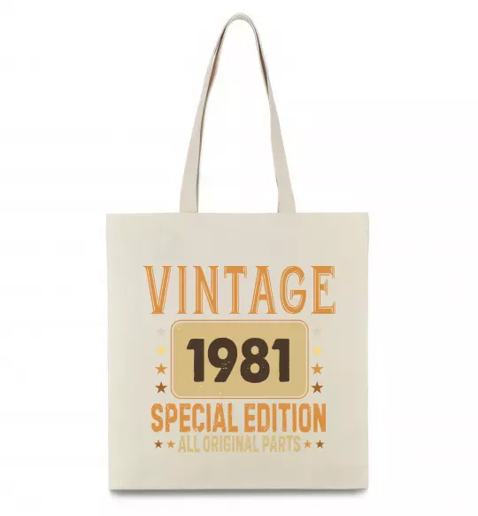 Эко-сумка Vintage special edition Бежевый фото