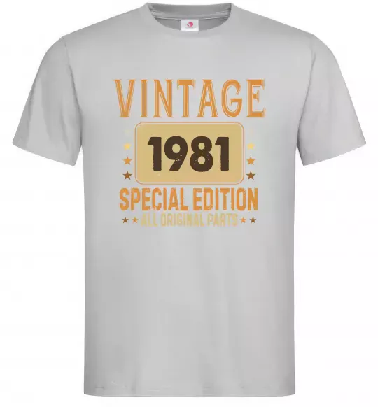 Мужская футболка Vintage special edition Серый фото