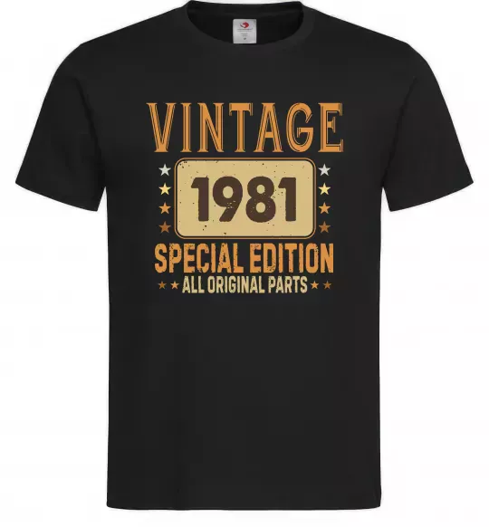 Мужская футболка Vintage special edition Черный фото