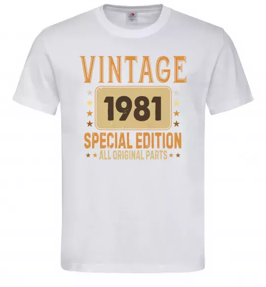 Мужская футболка Vintage special edition Белый фото