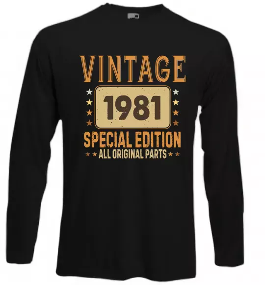 Лонгслив Vintage special edition Черный фото