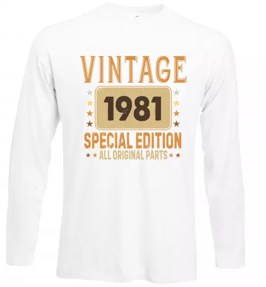 Лонгслив Vintage special edition Белый фото