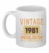Чашка керамическая Vintage special edition Белый фото