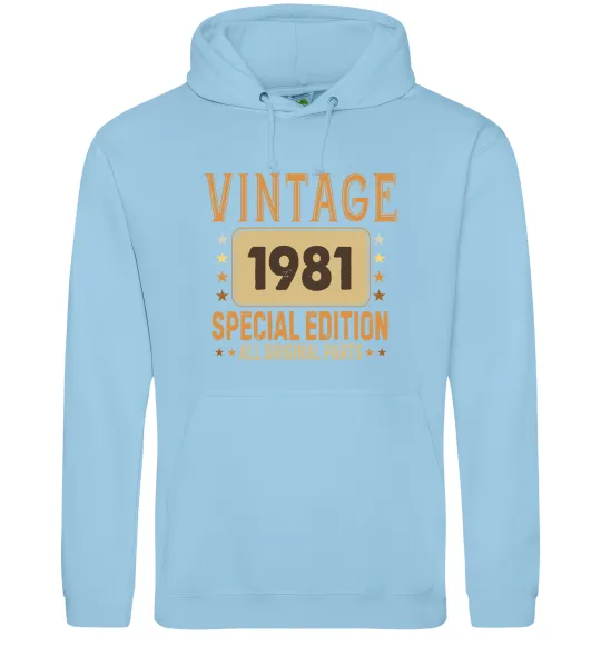 Чоловіча толстовка (худі) Vintage special edition Блакитний фото