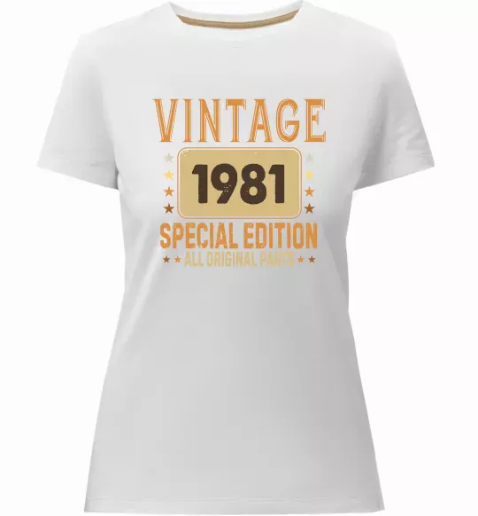 Жіноча преміум футболка Vintage special edition Білий фото