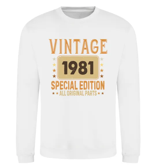 Свитшот Vintage special edition Белый фото