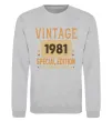 Свитшот Vintage special edition Серый меланж фото
