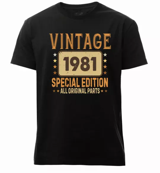 Мужская премиум футболка Vintage special edition Черный фото