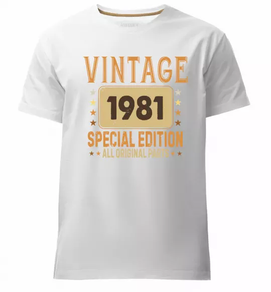 Мужская премиум футболка Vintage special edition Белый фото