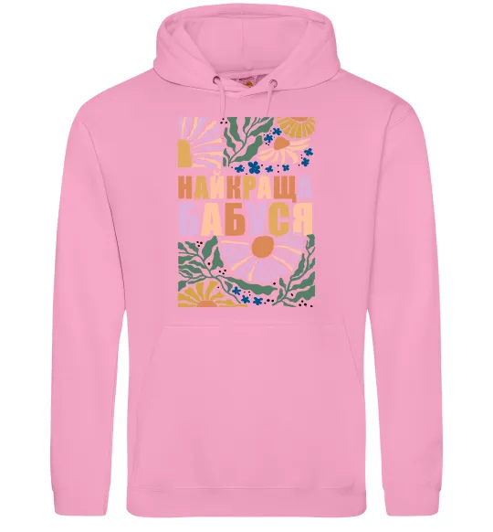 Женская толстовка (худи) Найкраща бабуся візерунки Розовый фото