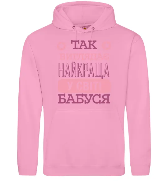 Жіноча толстовка (худі) Найкраща бабуся у світі Рожевий фото