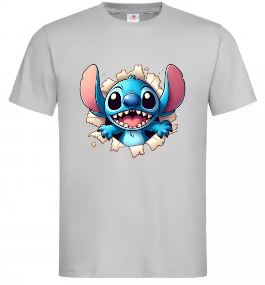 Мужская футболка Стіч Серый фото