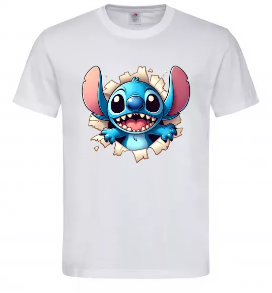 Мужская футболка Стіч Белый фото