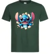 Мужская футболка Стіч Темно-зеленый Мужская футболка Стіч Темно-зеленый фото