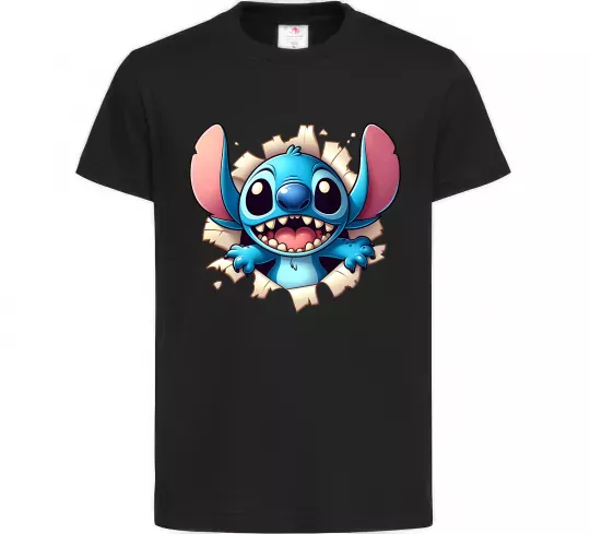 Дитяча футболка Стіч Чорний фото